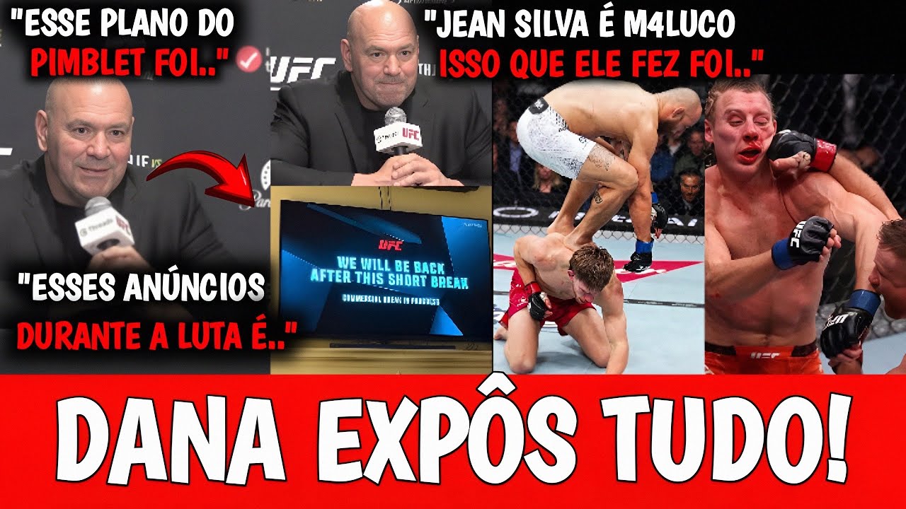 UFC SE QUEIM0U🚨 Dana FALA SÉRIO sobre ANÚNCIOS EM LUTAS DO UFC 324 e REAGE A ATITUDE de Jean Silva