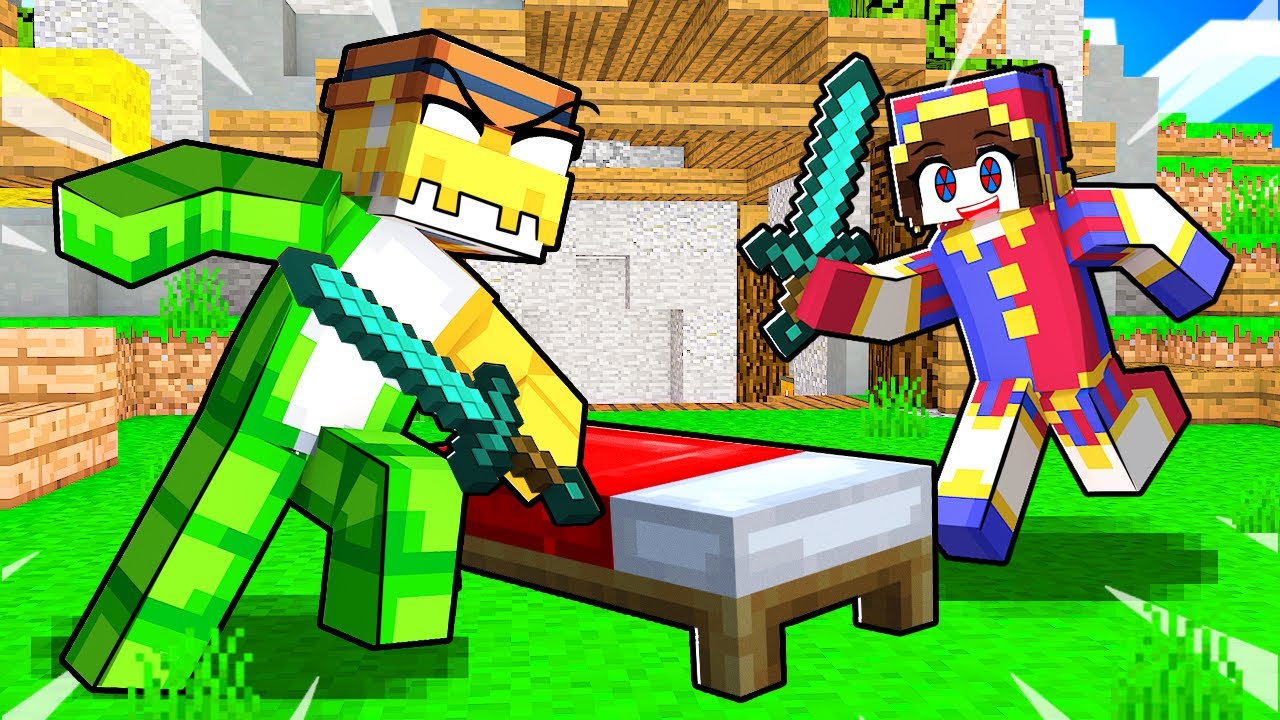 Gummigoo e o Circo Digital BATALHARAM na BEDWARS do Minecraft