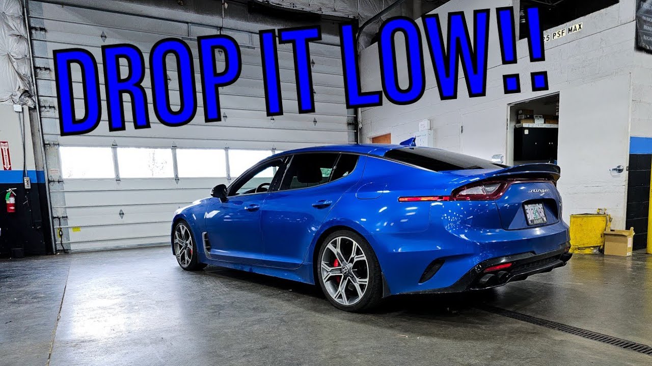 Установка заниженных пружин Kia Stinger!