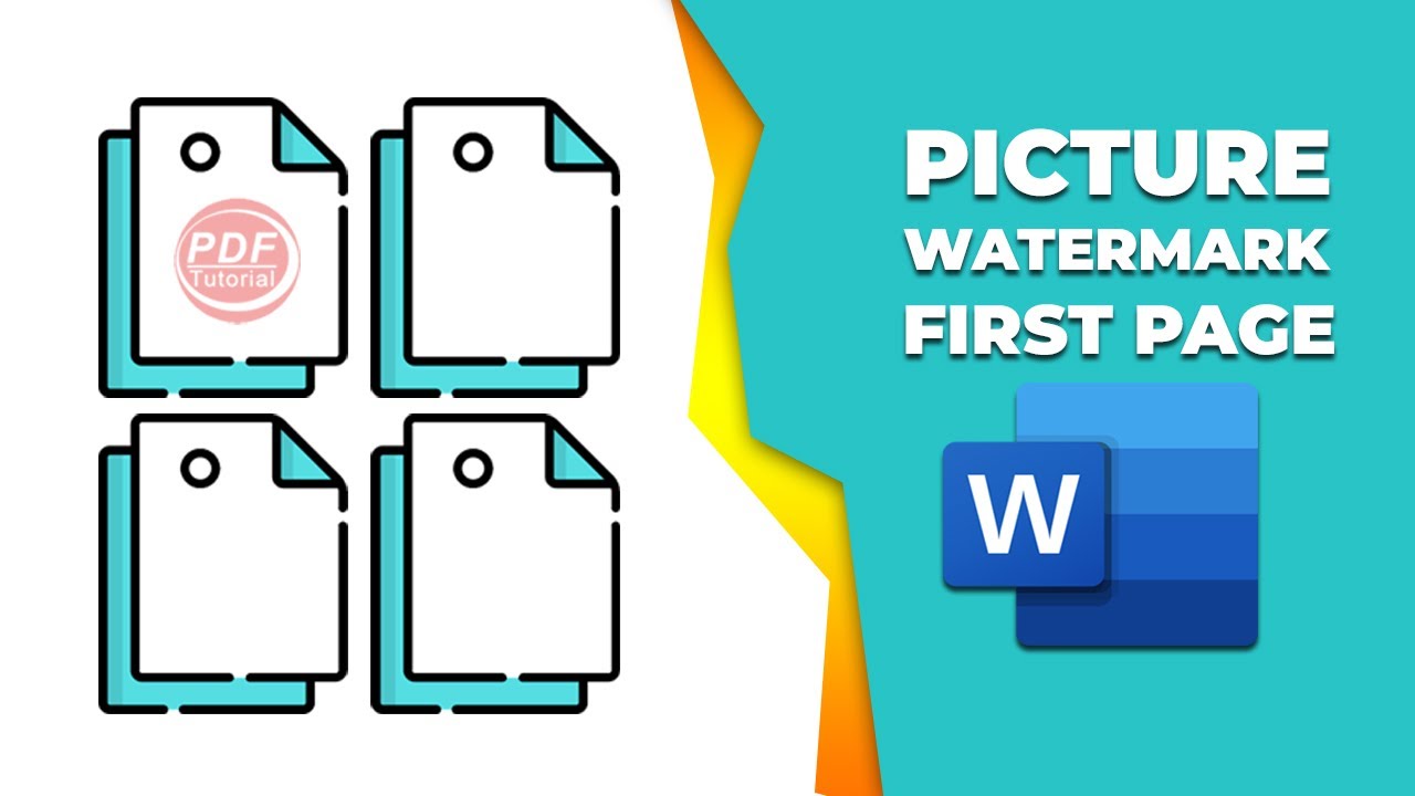 How to insert picture watermark only first page in Word