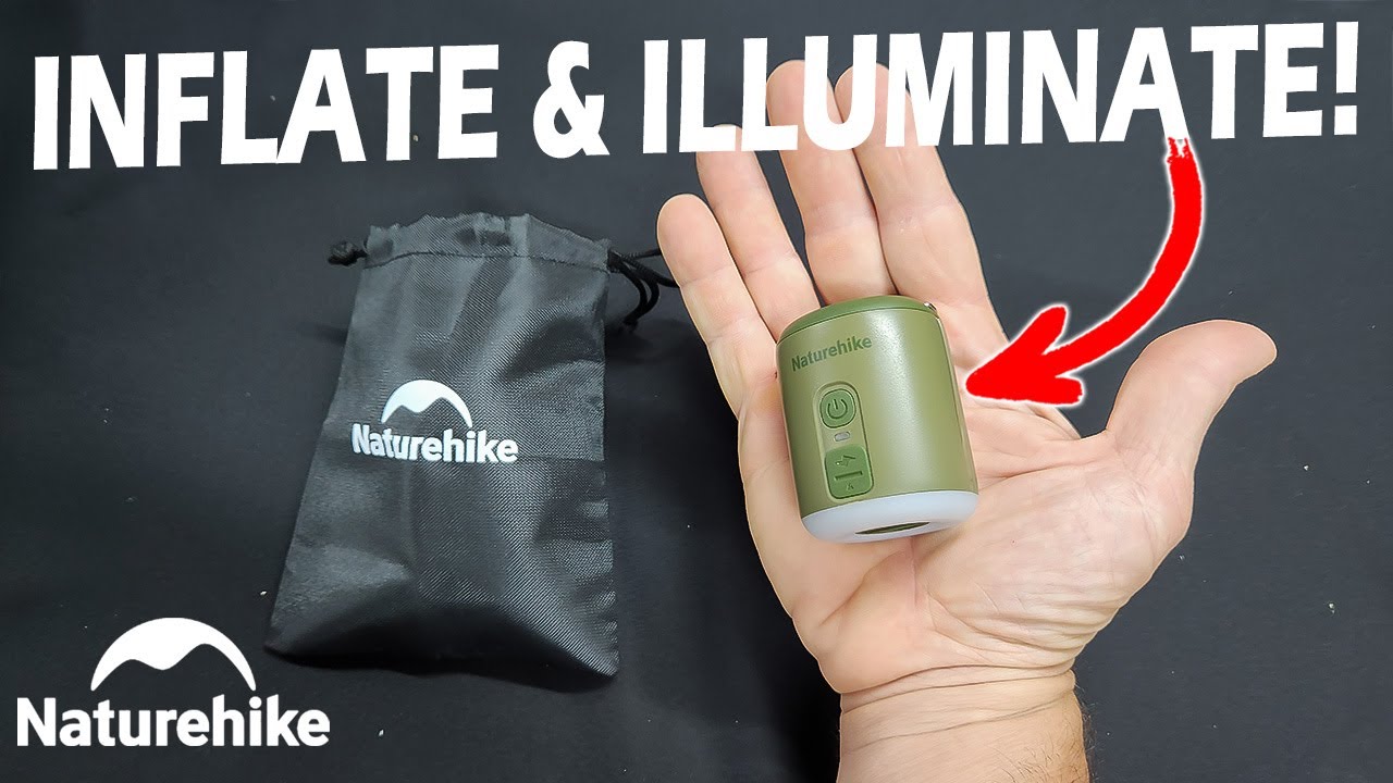 NATUREHIKE WIND MINI AIR PUMP & LIGHT // 3-in-1 Smart Camping Gadget