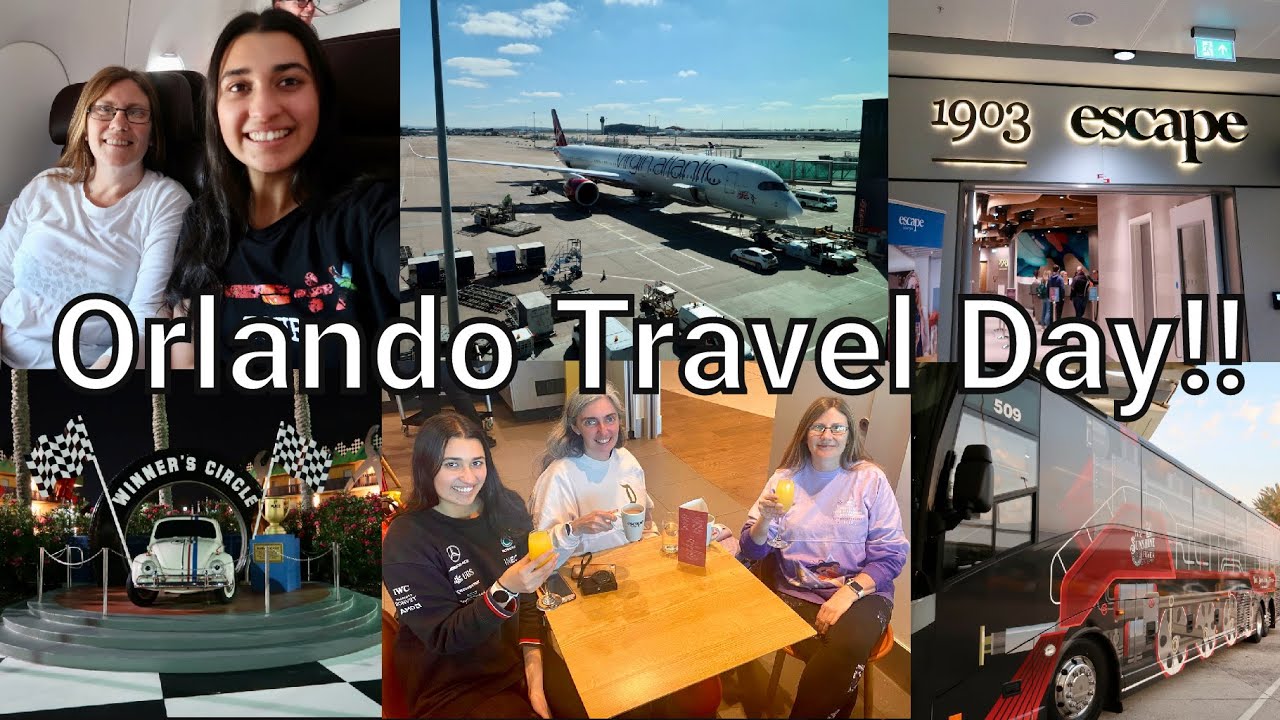 ORLANDO TRAVEL DAY!! | *we got upgraded! | Virgin Atlantic | MAN to MCO | FLORIDA 23 | Lauryn Rachel