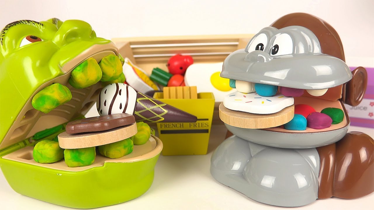 Shrek et le Singe Mangent Sain Pas Sain Glaces Frites Fruits Légumes