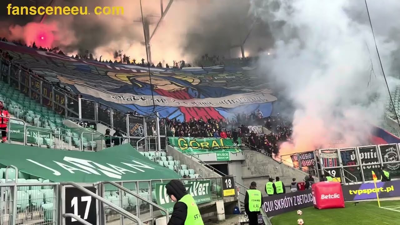 Śląsk Wrocław - POLONIA BYTOM (09.11.2025) doping i oprawa  