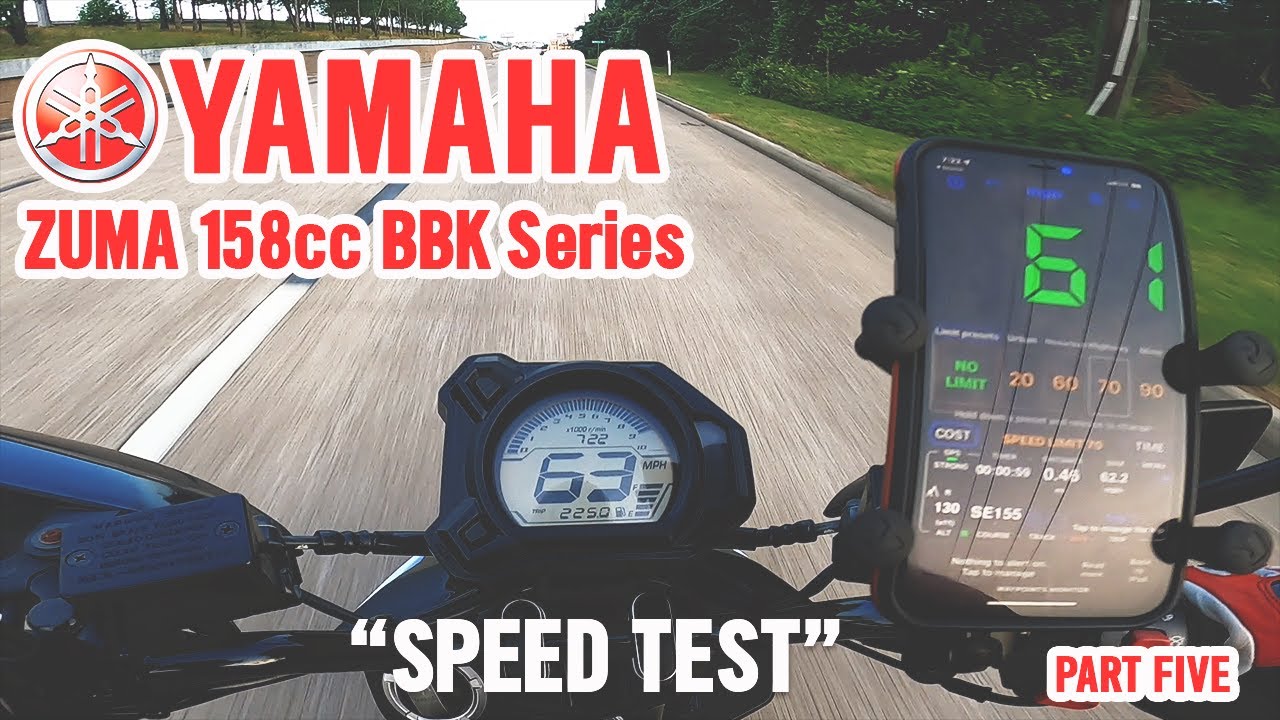 Yamaha Zuma 158cc BBK Project SPEED TEST with mod review #YamahaZuma #SmallEngineVelocity #SpeedTest
