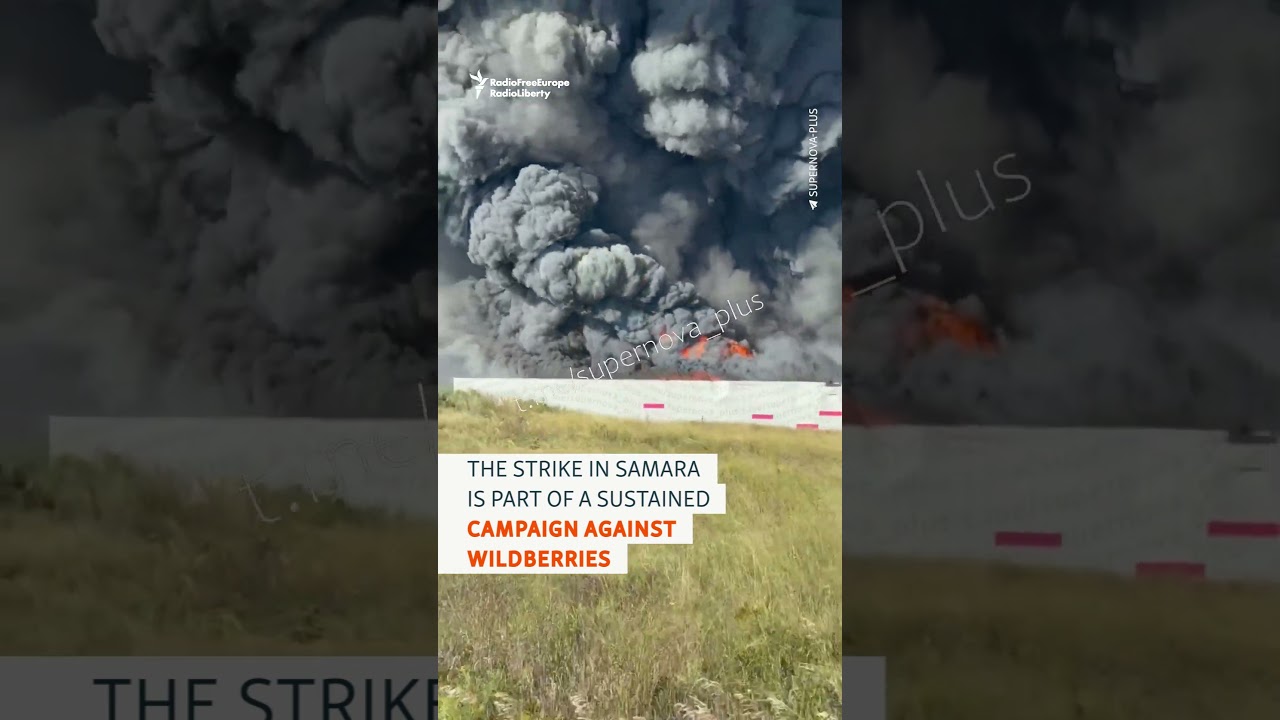 Ukrainian Drones Strike Another Wildberries Hub In Russia, Samara #shorts