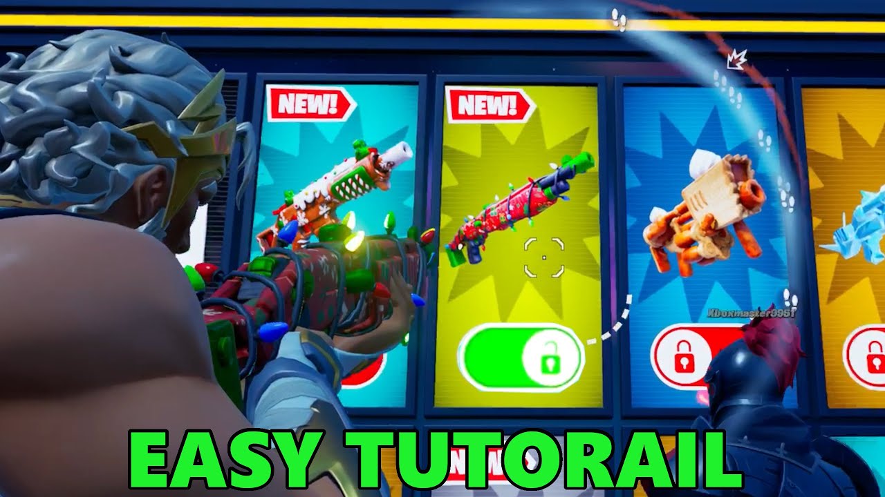 CHRISTMAS PUMP SHOTGUN LOCATIONS | 1V1 WITH EVERY GUN 6155-1398-4059 FORTNITE