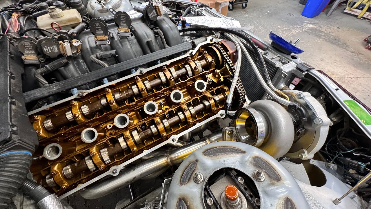 Turbo M52 E36 Part 1: Jackspania Manifold Install+Turbo mockup