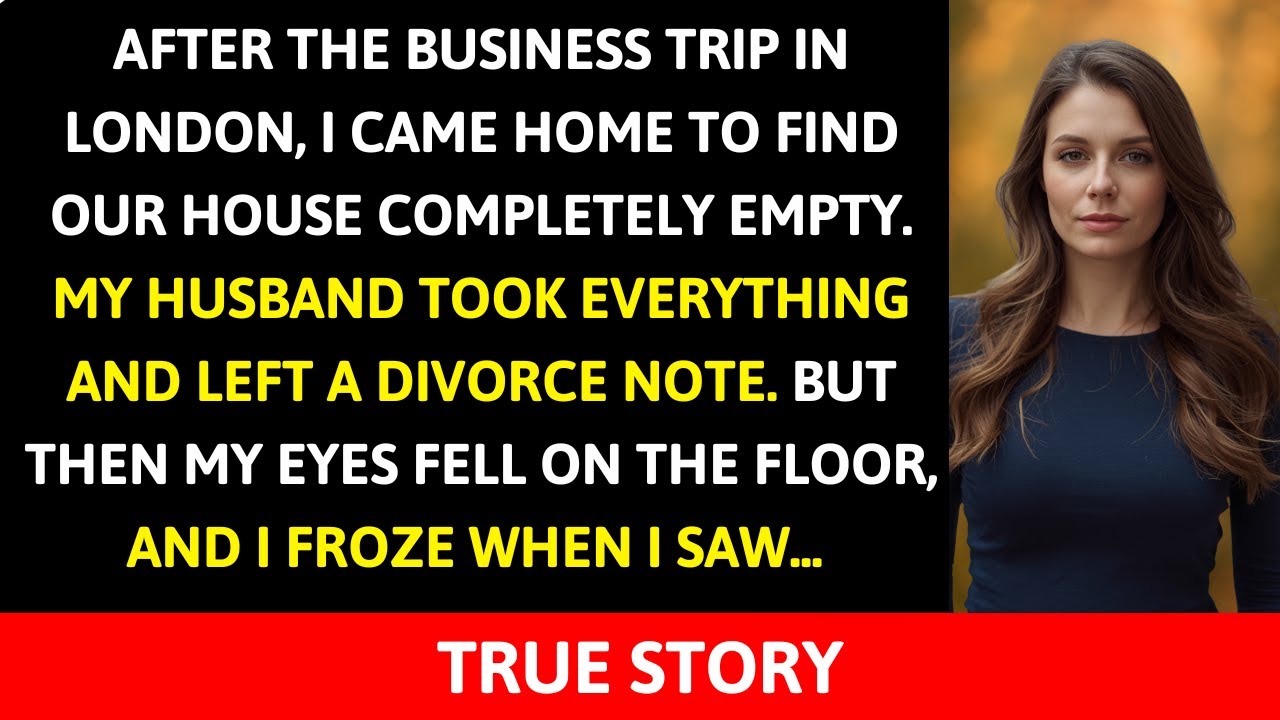 I Came Home To An Empty House And A Divorce Note—Then I Froze When I Saw What Was Left On The Floor.