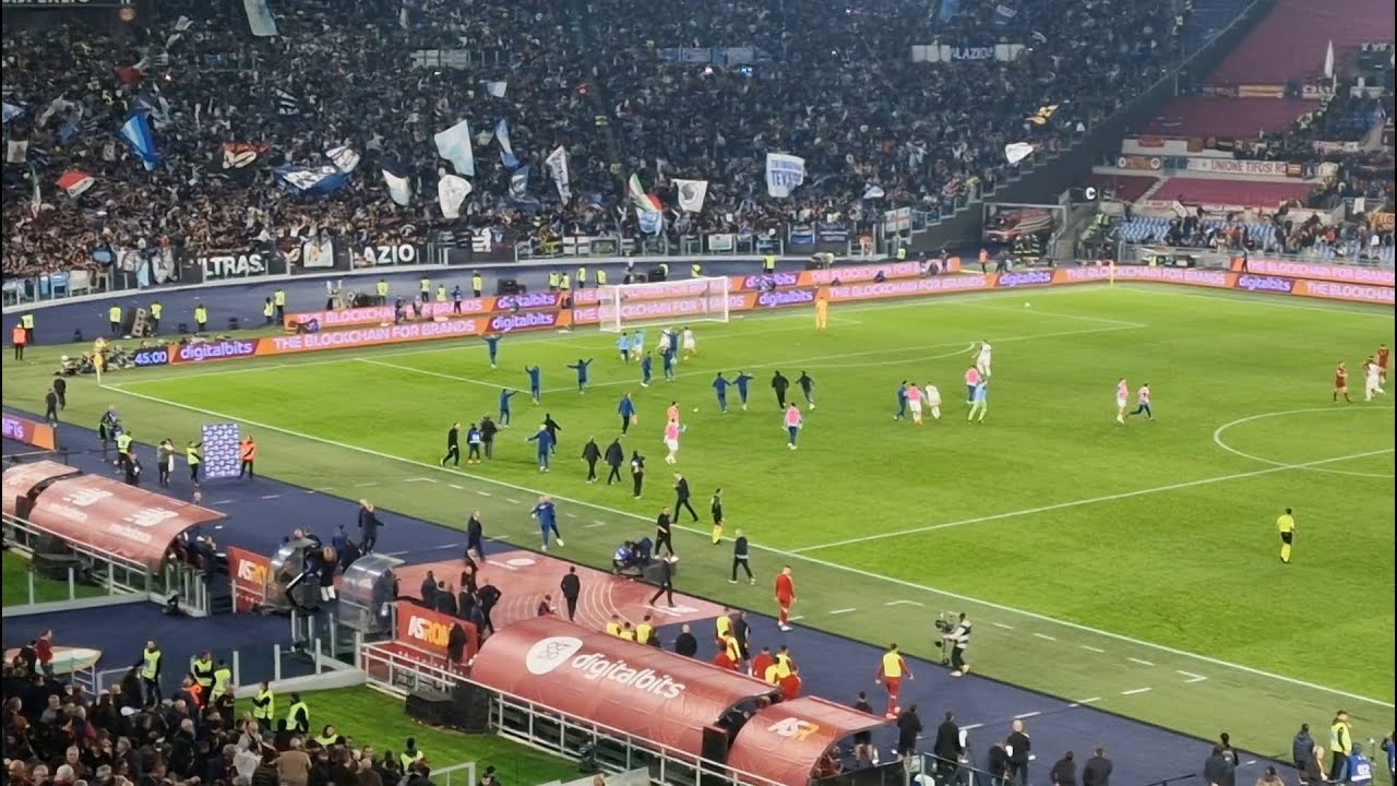 Roma v Lazio | Final Minutes | Lazio Celebrations | Derby della Capitale Rome | November 2022
