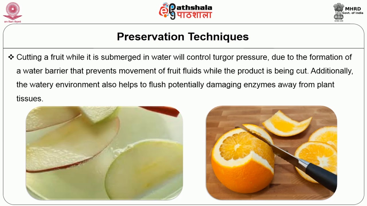 Preservation by Minimal processing of food