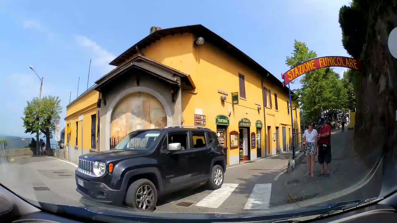 Driving from Como to and through the narrow streets of Brunate - playback speed x 8