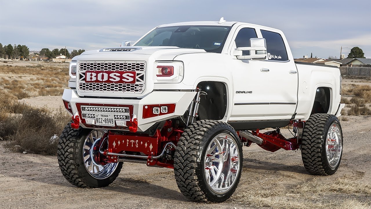 15 INCH CANDY RED & CHROME LIFT KIT ON A 2016 GMC DENALI 2500! 28X16S AND MORE!