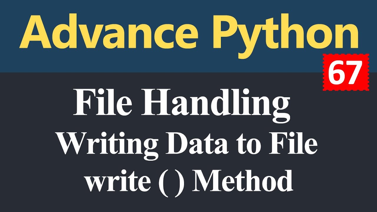 Writing Data to File using write Method in Python (Hindi)