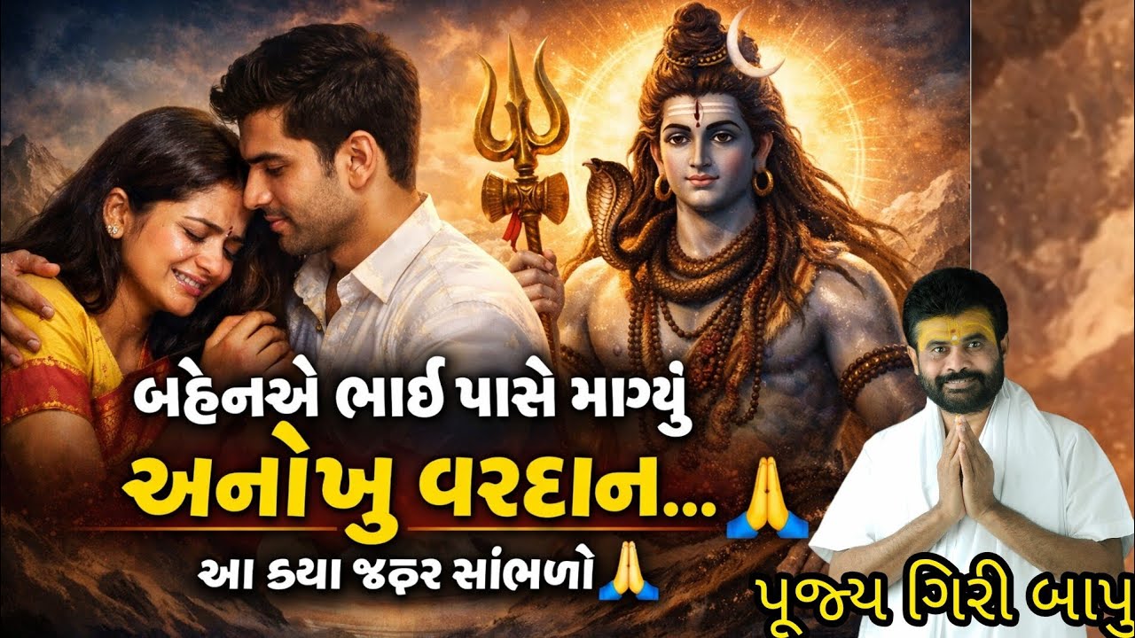 બહેનએ ભાઈ પાસે માગ્યું અનોખું વરદાન…આ કથા જરૂર સાંભળો 🙏  #giribapuofficial #bhaibehenkapyar #live 
