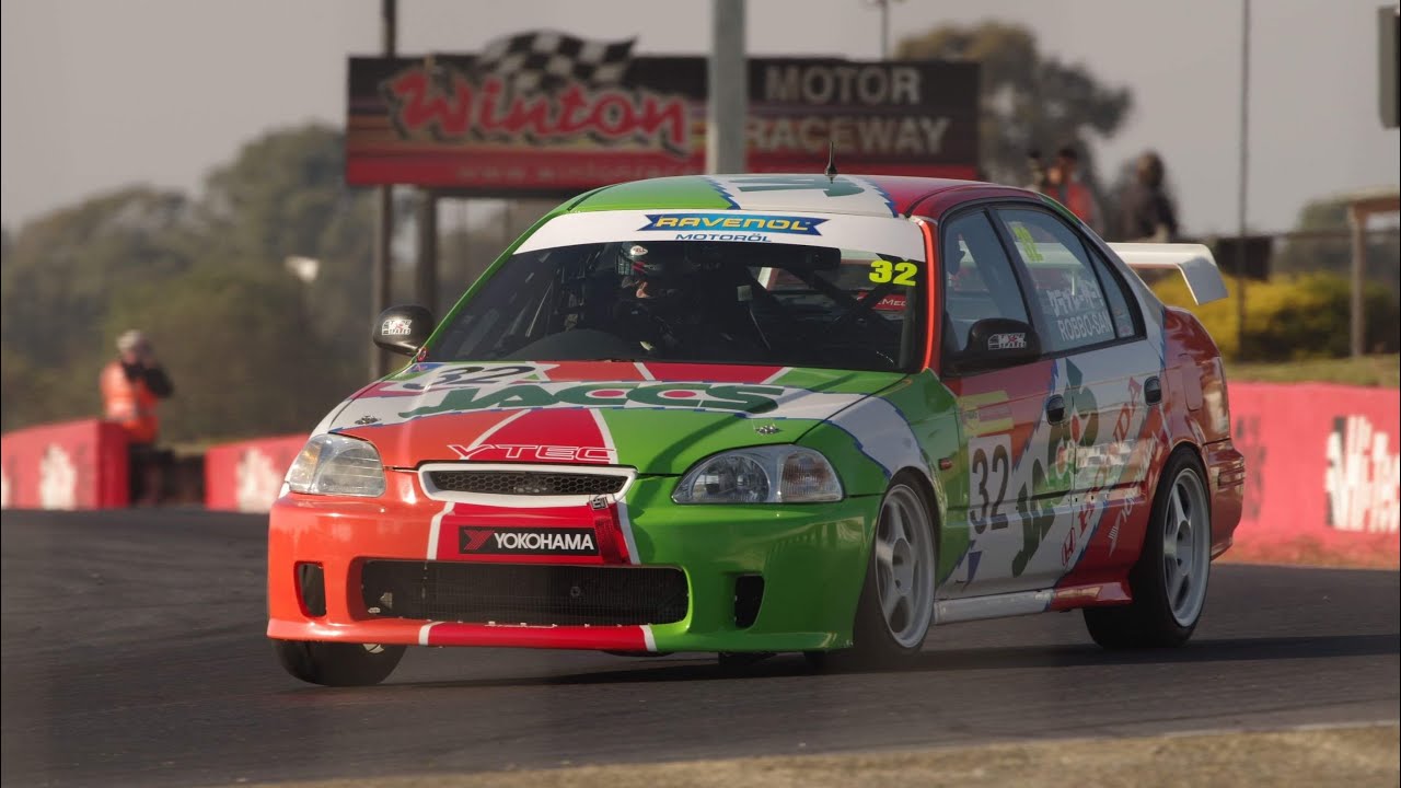 Honda Civic EK sedan JACCS JTCC tribute - Improved Production, Winton Raceway