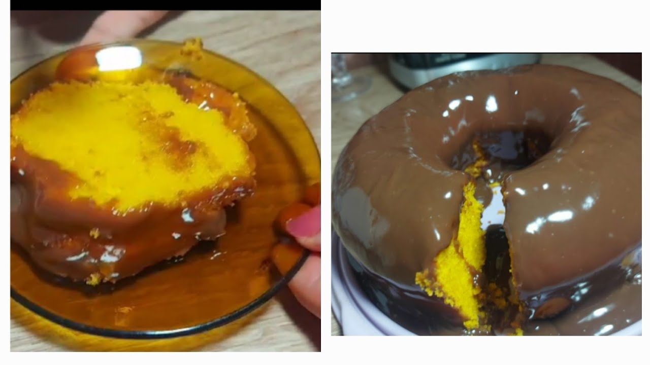 Bolo de cenoura bem simples com cobertura de chocolate 🍫 