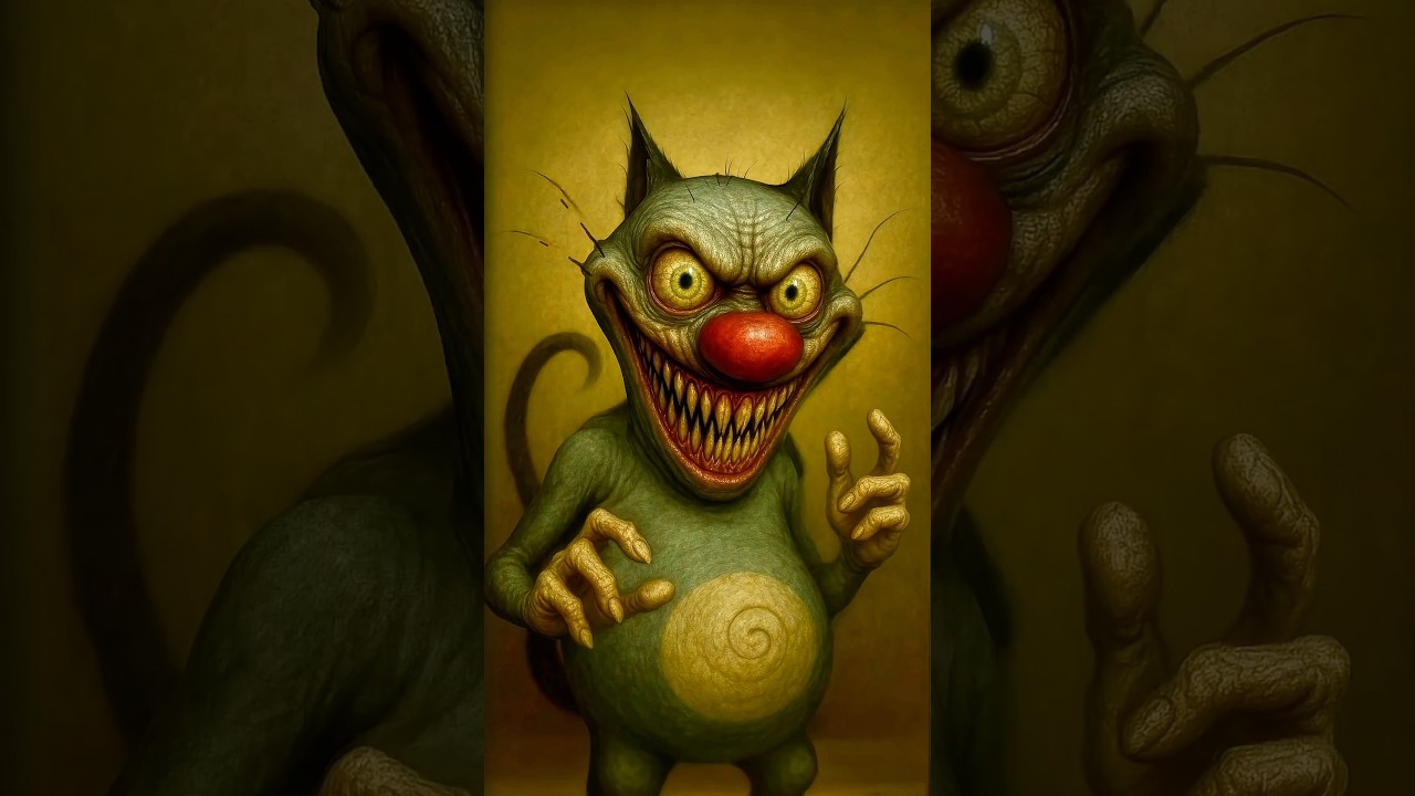 Horror version of the Oggy and the Cockroaches characters 