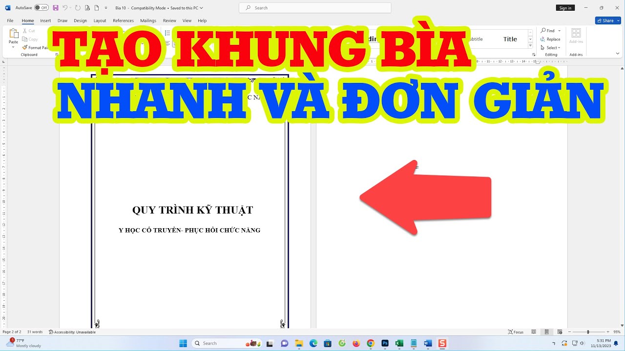 Cách Tạo Khung Bìa Trong Word Siêu Đơn Giản Và Dễ Làm