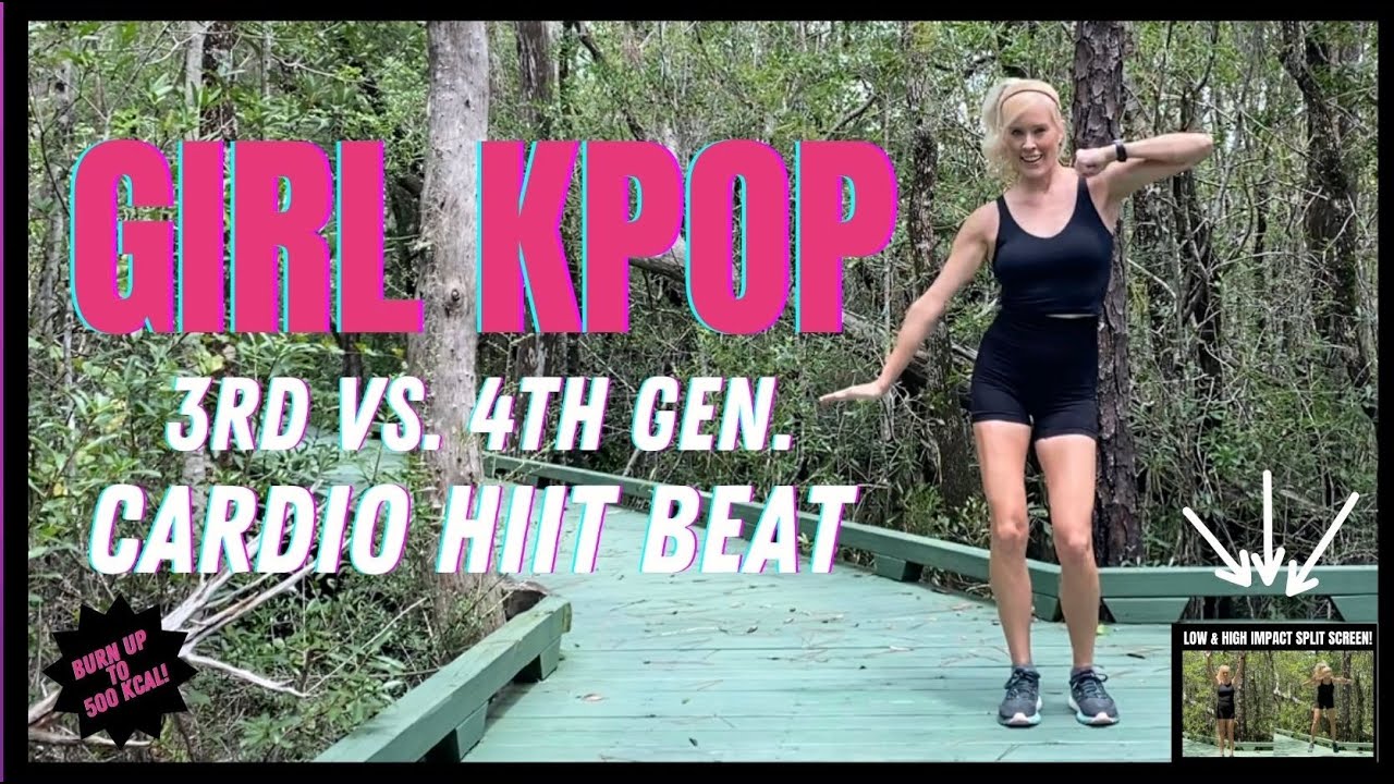 GIRL KPOP 3RD VS 4TH GENERATION 500 KCAL CARDIO HIIT BEAT WORKOUT 🔥 HIGH/LOW SPLIT SCREEN
