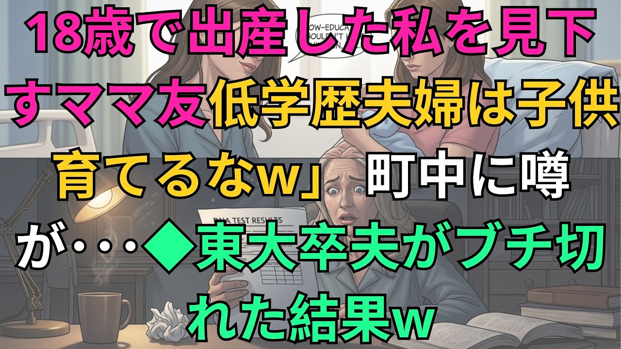 【子猫する話】18歳で出産した私を見下すママ友「低学歴夫婦は子供作るなｗ」→真相を知ったママ友の哀れな末路【朗読】