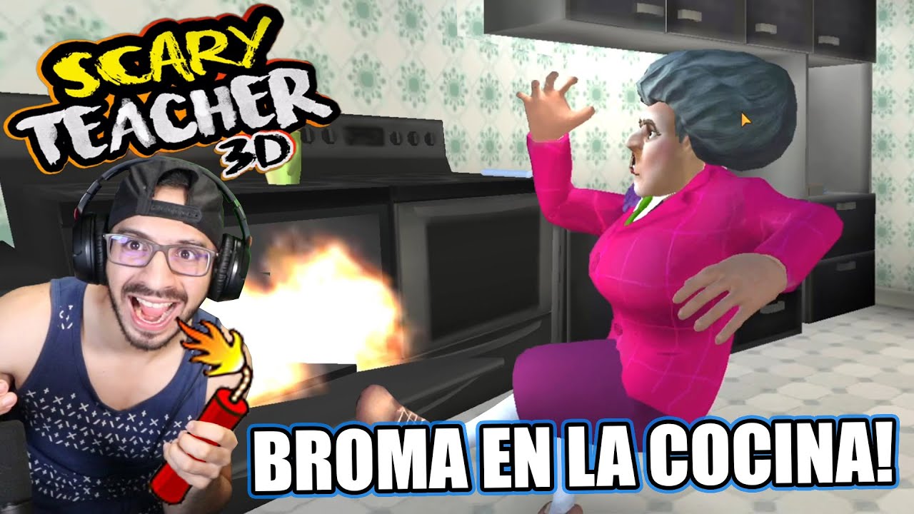 BROMA EN LA COCINA A LA MAESTRA LOCA | Scary Teacher 3D Capitulo 9 | Juegos Luky