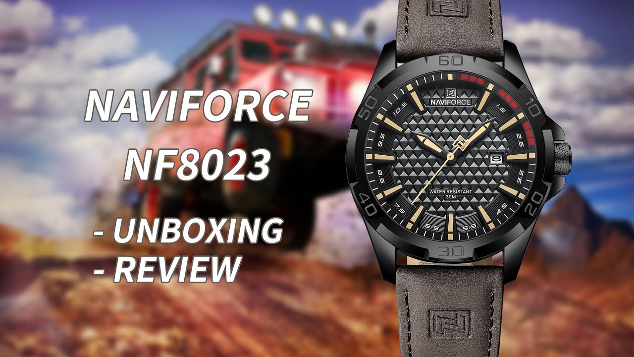 Обзор распаковки мужских часов NAVIFORCE NF8023 Cool Quartz Watch (гоночный стиль)