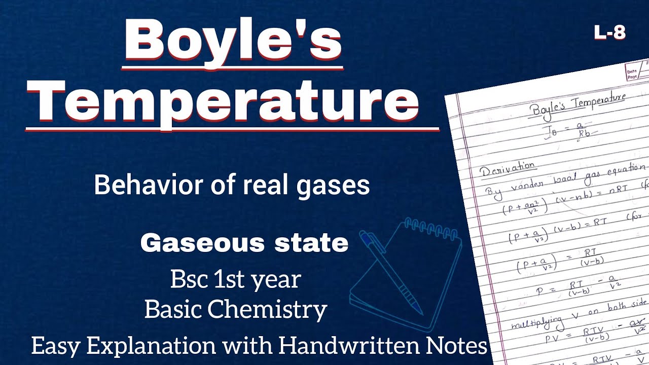Derivation Of Boyle's Temperatures || Behavior of Real Gases #chemistry L-8 