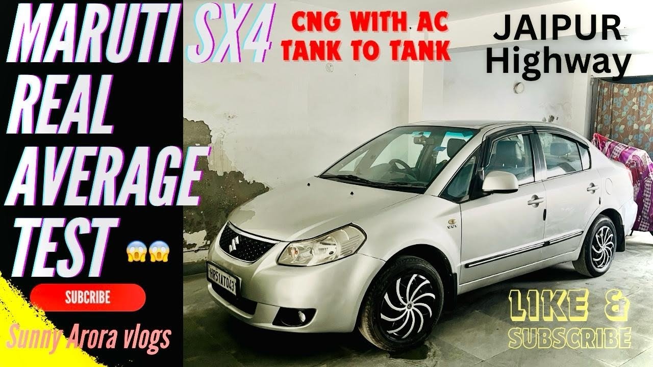 Maruti SX4 Real Average Test With AC Cng Tank To Tank | Mumbai Expressway | Faridabad To Jaipur#car
