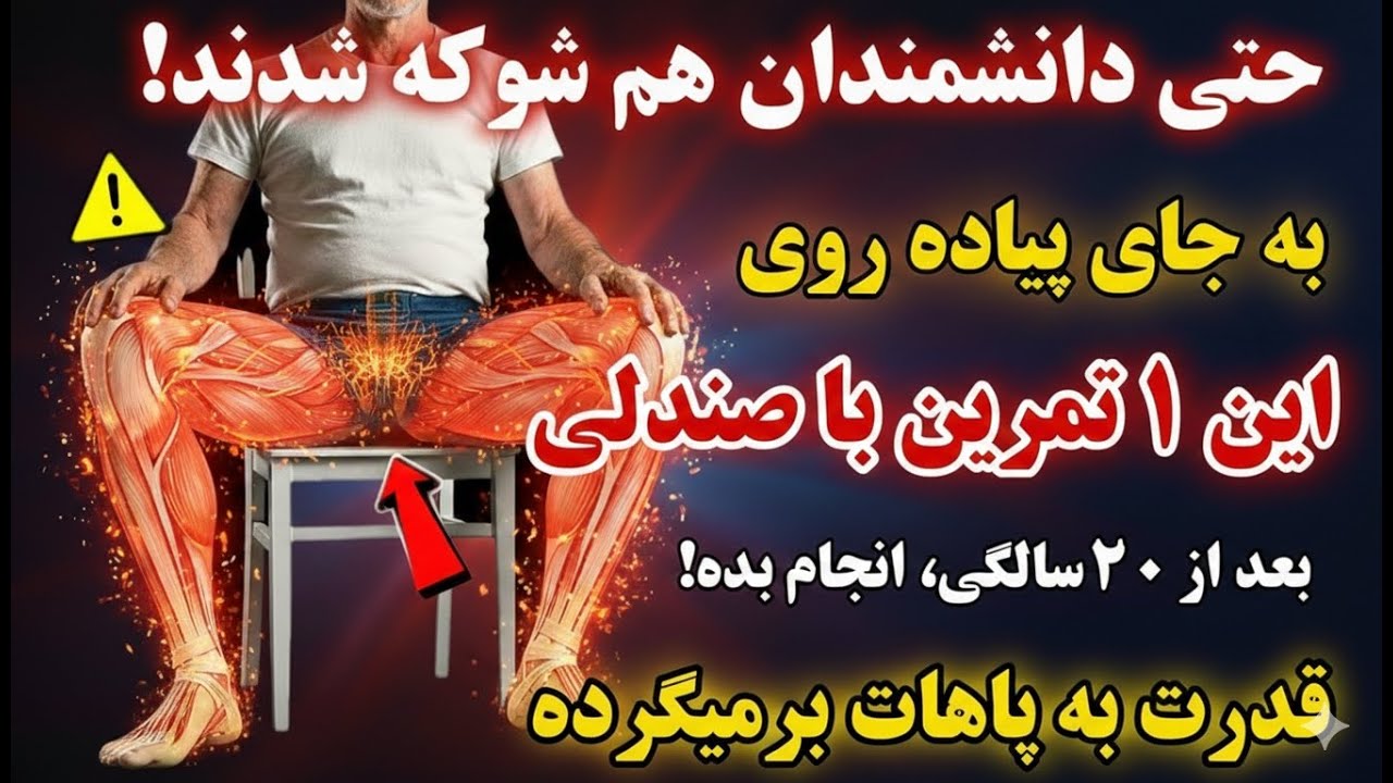 پیاده رویی نکن!😱 با این ۵ حرکت ساده با صندلی، از درد وحشتناک زانو ،کمر، شانه و گردن خلاص شو!