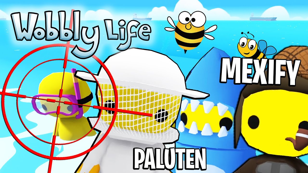 Bienen fangen & HAI PRANK in Wobbly Life!