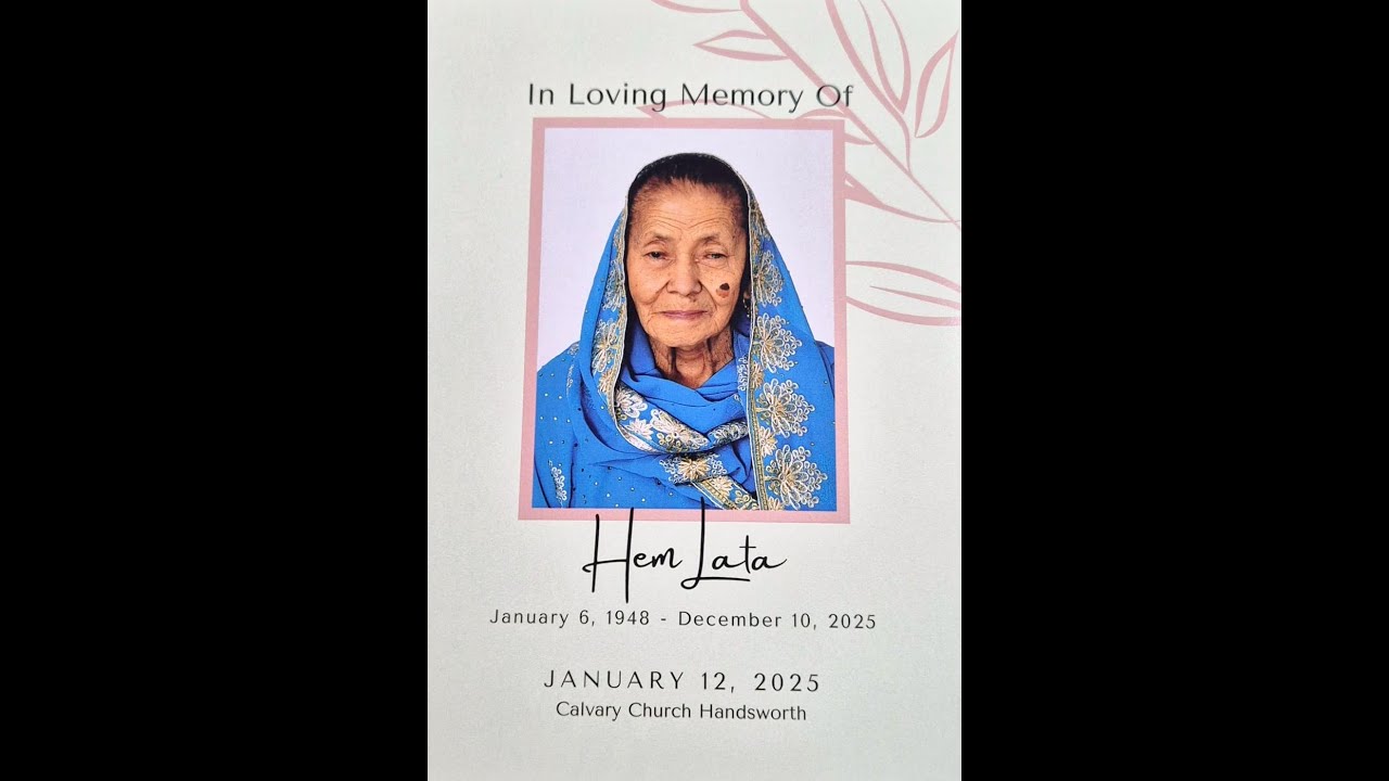 Funeral Service of Mrs Ham Lata 12/01/2026