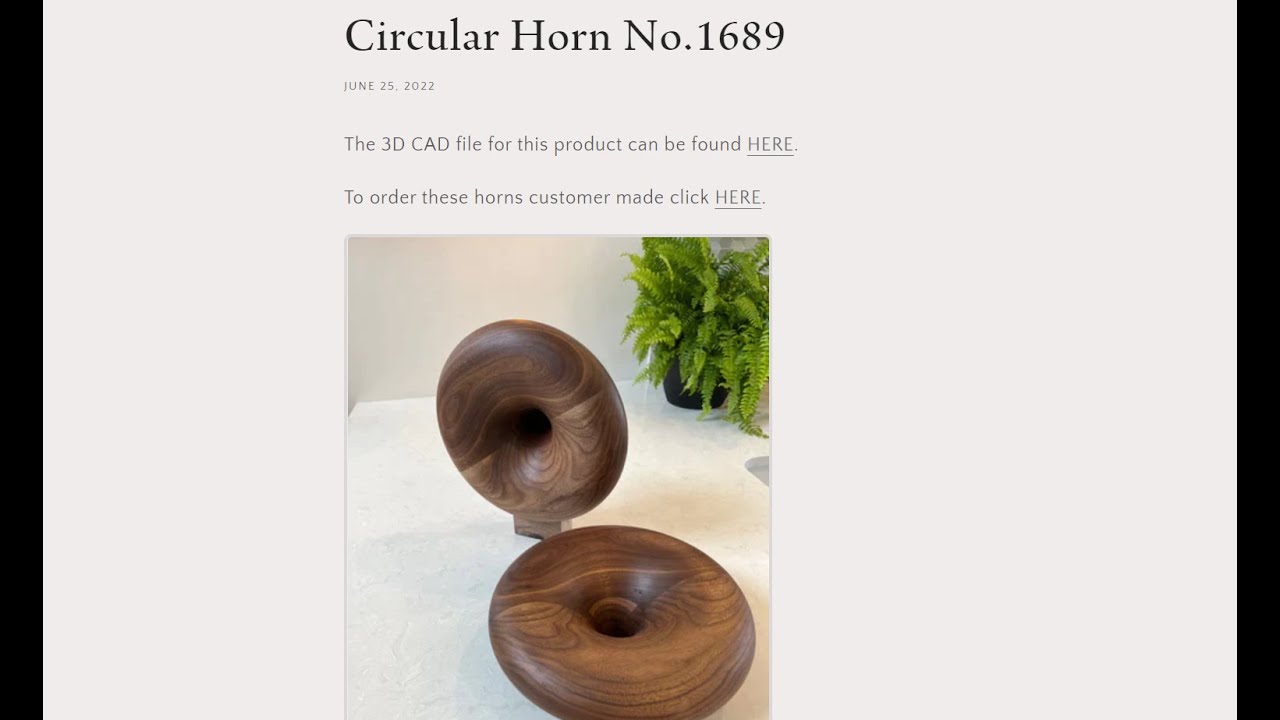 Circular Horn No.1689