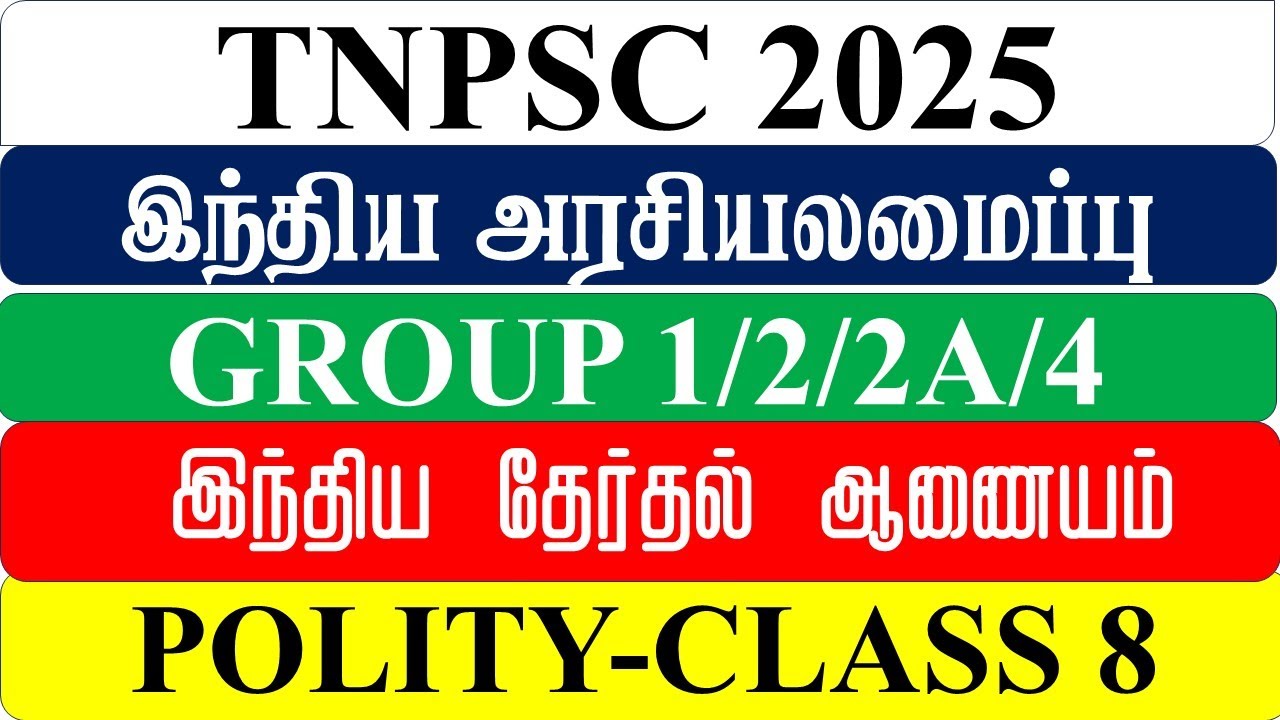 🔴LIVE Class 8 TNPSC Group 1 Polity Model Question 2025| Group 4 Model question Athiyaman Academy