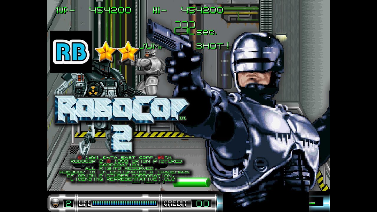 1991 [60fps] Robocop 2 (Euro) 1908500pts Nomiss ALL