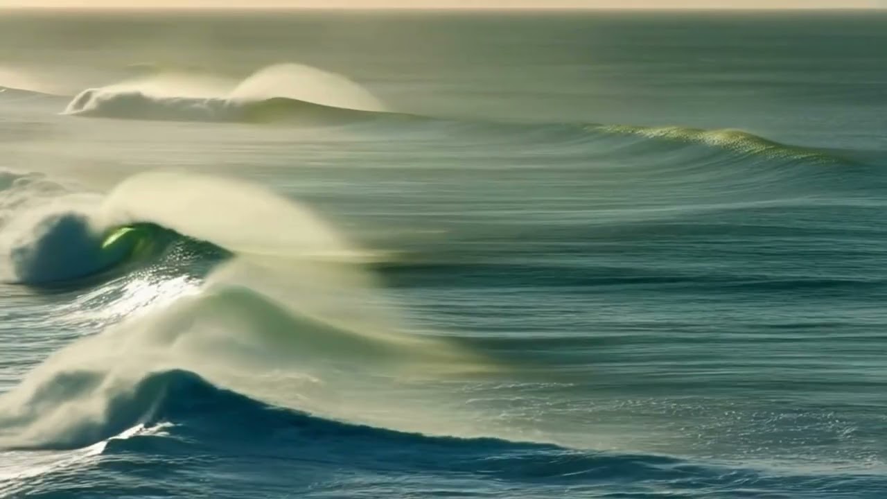 Ocean waves with relaxing music. Relax your mind with 432 hz.