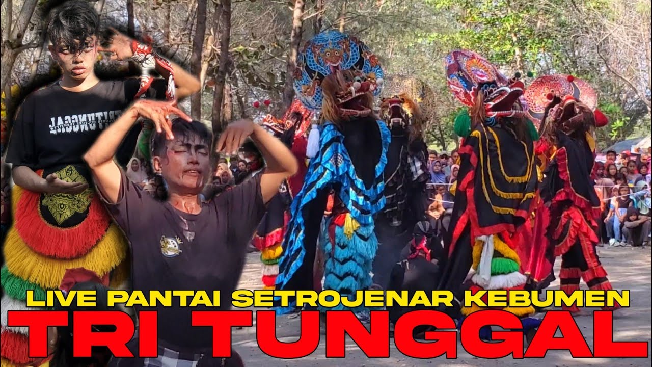 Rampak Barong Jaranan TRI TUNGGAL Live Pantai Setrojenar Buluspesantren Kebumen