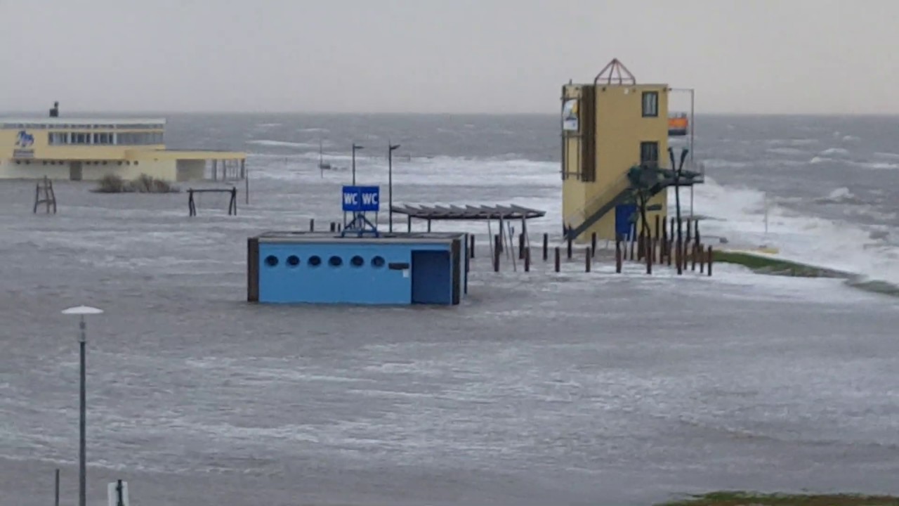 Nordsee Tossens Sturmflut Tief 