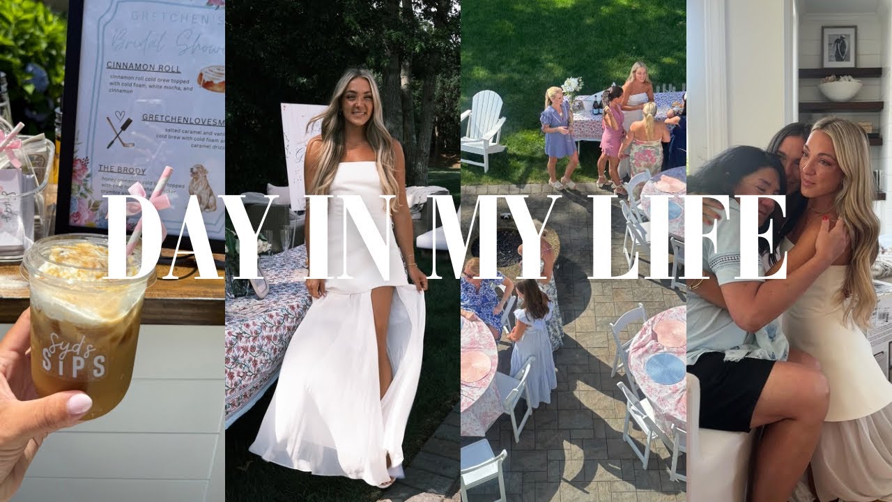 VLOG: my bridal shower !! coffee cart, opening presents, pizza truck, & more!