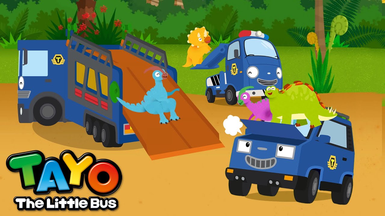 Baby Dinosaur Playground | Blue Rescue Team in Dino World | Learn Dinosaurs | Tayo Episode Club