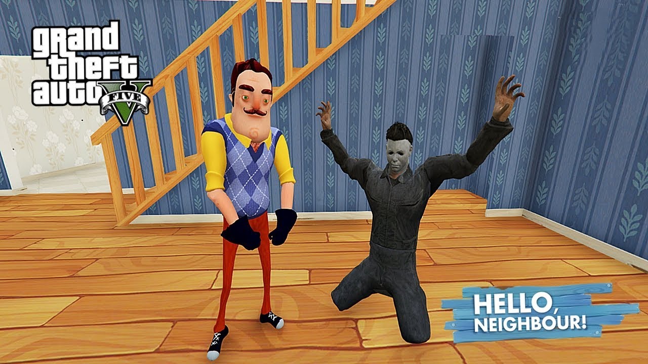 HELLO NEİGHBOR WİLSON İLE MİCHAEL MYERS'I KAÇIRDIK (GTA 5 MODS)