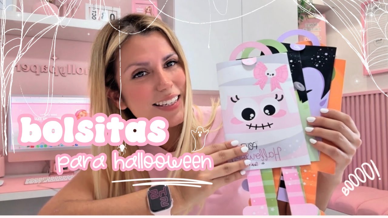 Bolsitas de dulces 👻 y blocks para colorear faciles  de hacer 🎃👻