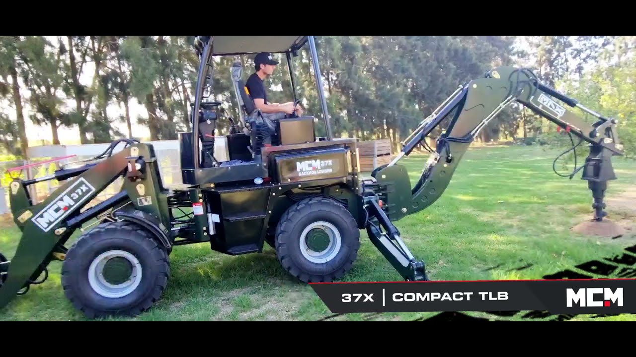 AUGER ATTACHMENT IN ACTION - 37X TLB Drills Holes Easily