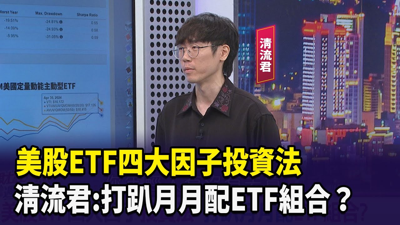 【財經週日趴】美股ETF四大因子投資法 清流君:打趴月月配ETF組合？ 2024.07.14 (3)