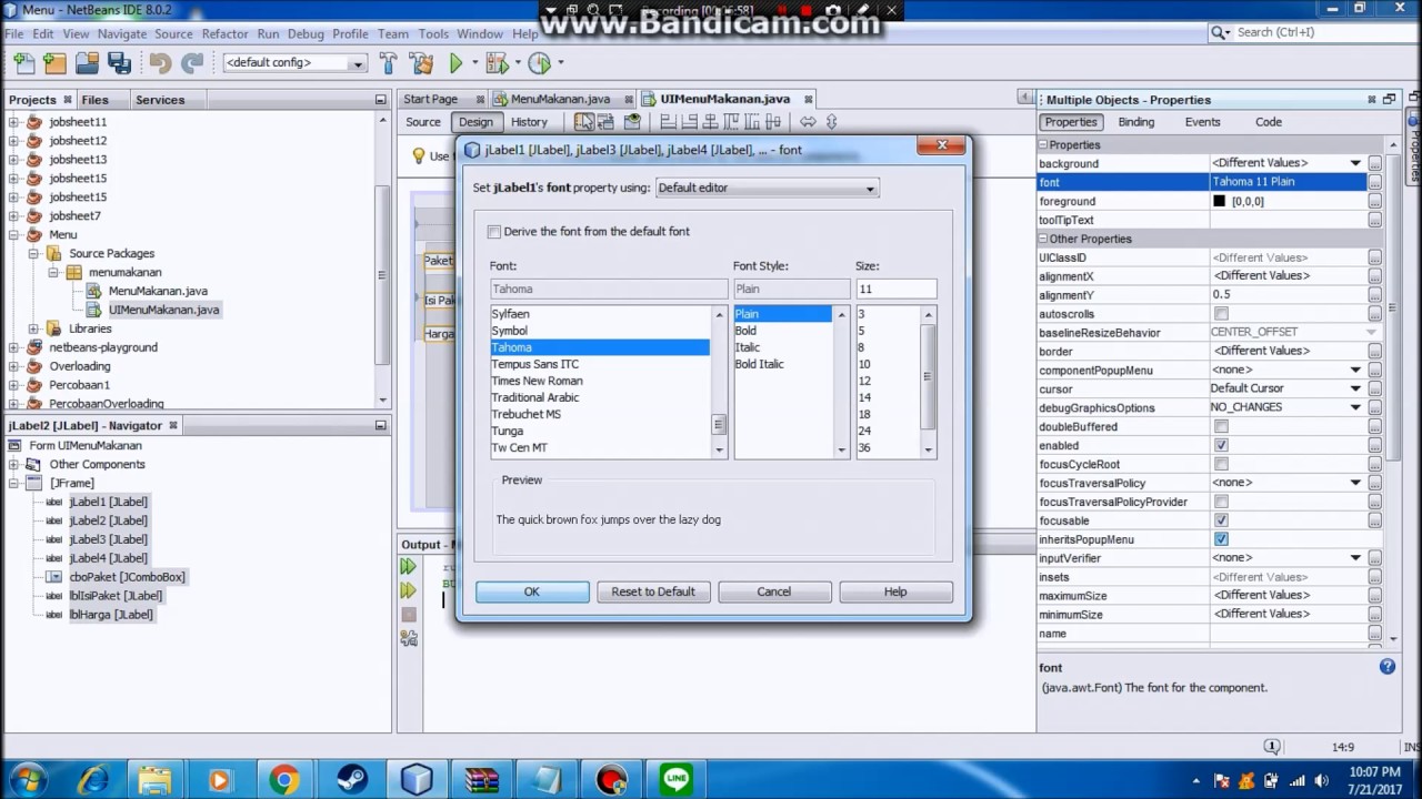 Tutorial Membuat Program Menu Makanan Dengan Netbeans