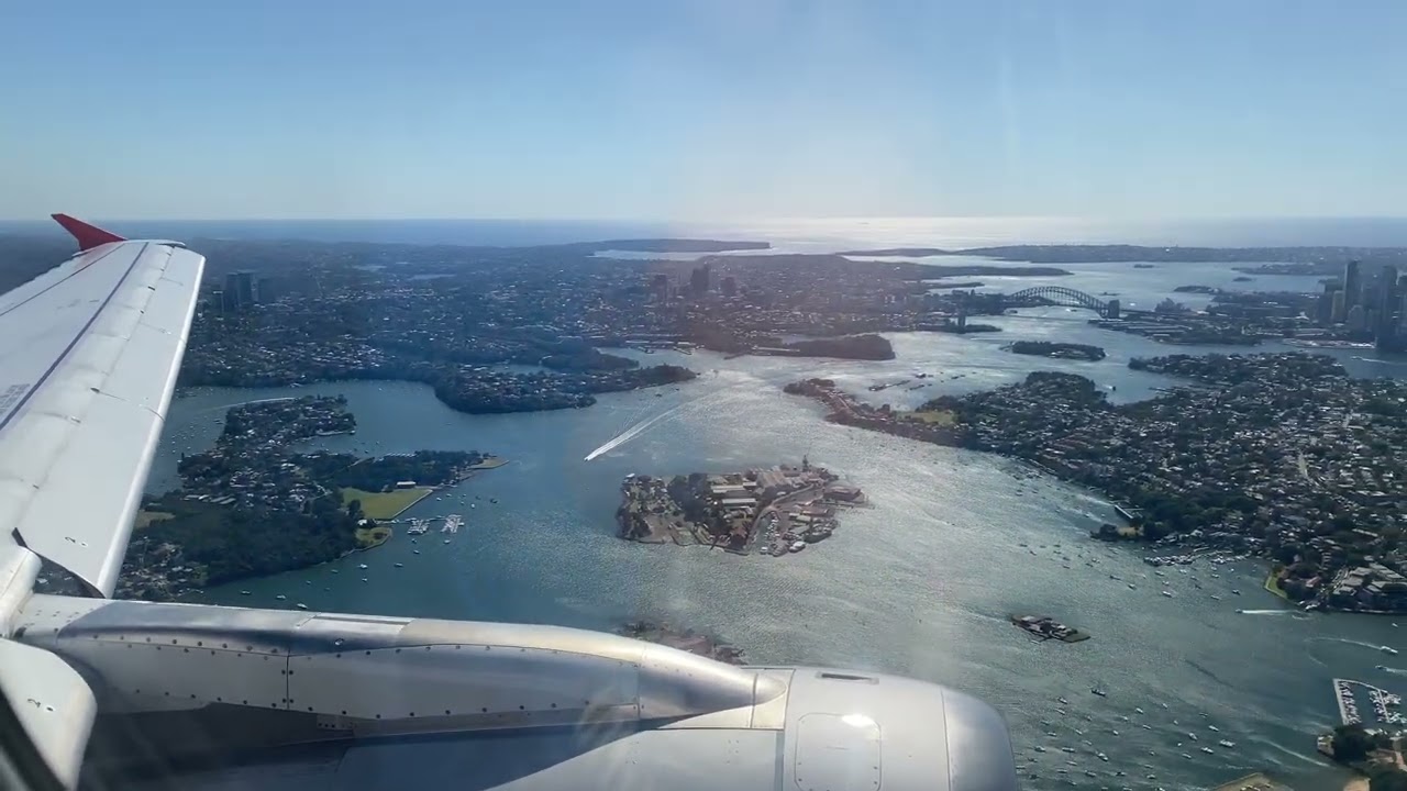 Jetstar A320 - Melbourne Tullamarine to Sydney - Approach, Landing and Taxi into Sydney | JQ504