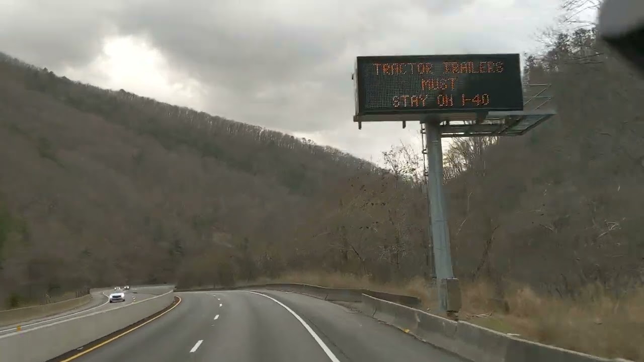 I-40 east of Knoxville into the Smokies of TN and NC