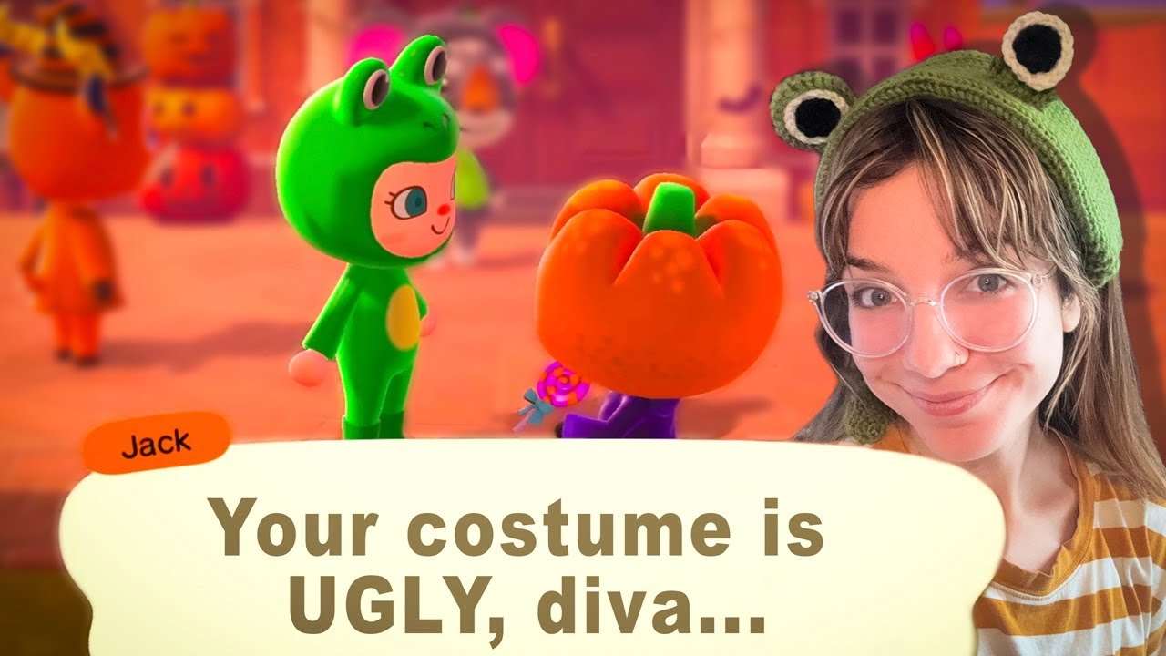 JUDGING my villagers' halloween costumes in animal crossing