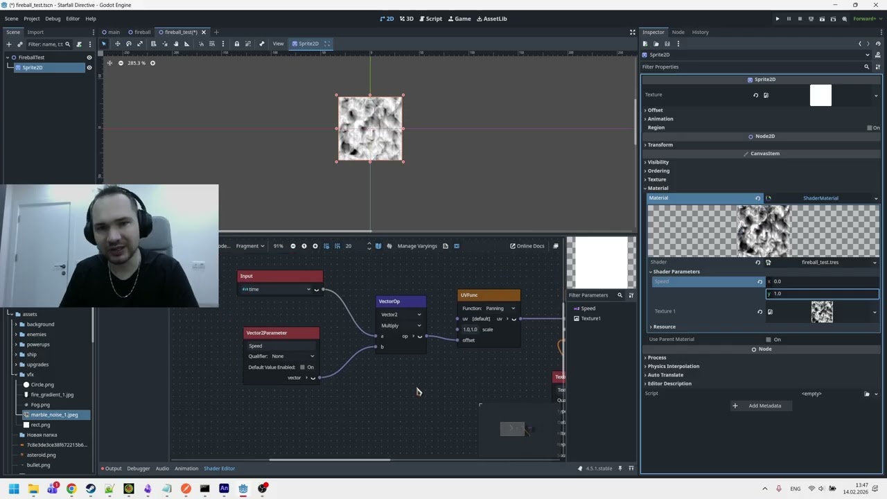 Godot VFX #1: Создаём эффект огня через визуальный шейдер