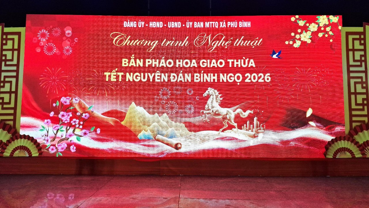 4K- CHƯƠNG TRÌNH NGHỆ THUẬT- Bắn pháo hoa Tết Nguyên Đán Bính Ngọ 2026-xã Phú Bình, tỉnh Thái Nguyên